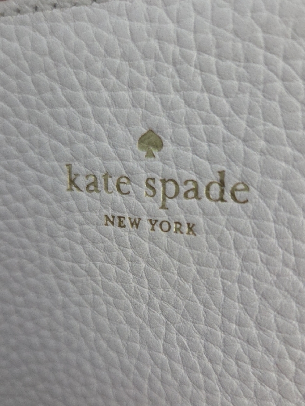 kate spade Elizabeth Faye Drive Perforated Leather Tote In White w Gold Accents - Picture 2 of 10